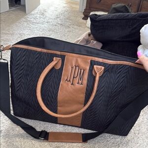 Marlilly Black and Brown Monogrammed Woman’s Bag